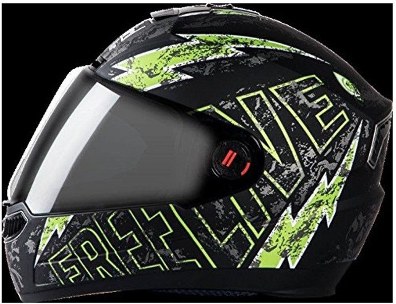 Steelbird Air SBA-1-Free Live Motorbike Helmet  (Matt Black With Green)