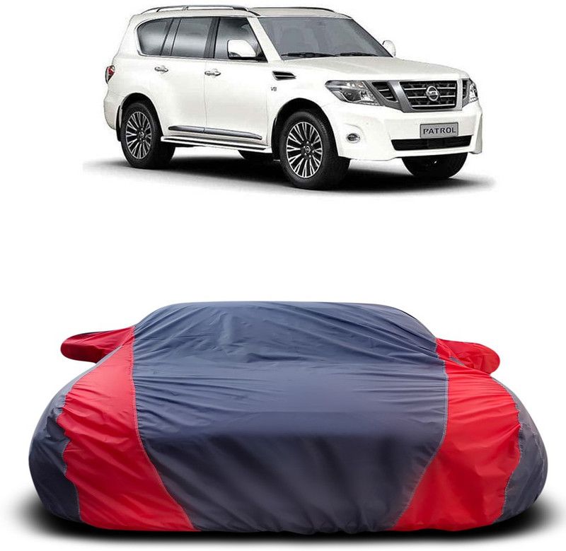 Ascension Car Cover For Nissan Patrol (With Mirror Pockets)  (Grey, Red)