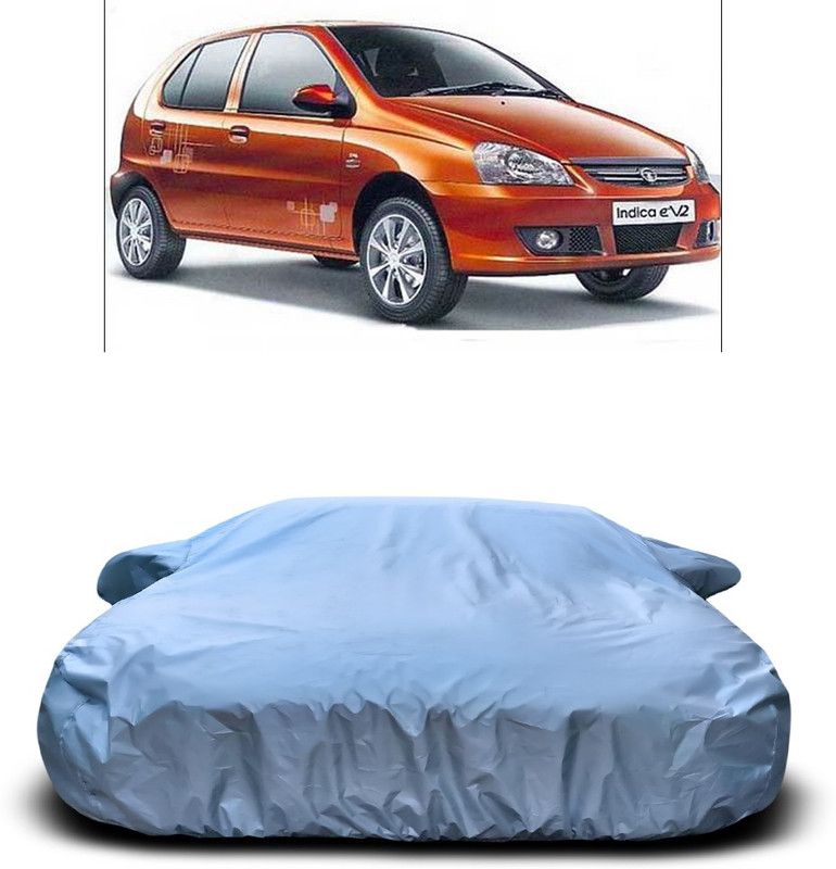 Ascension Car Cover For Tata Indica eV2 (With Mirror Pockets)  (Silver)