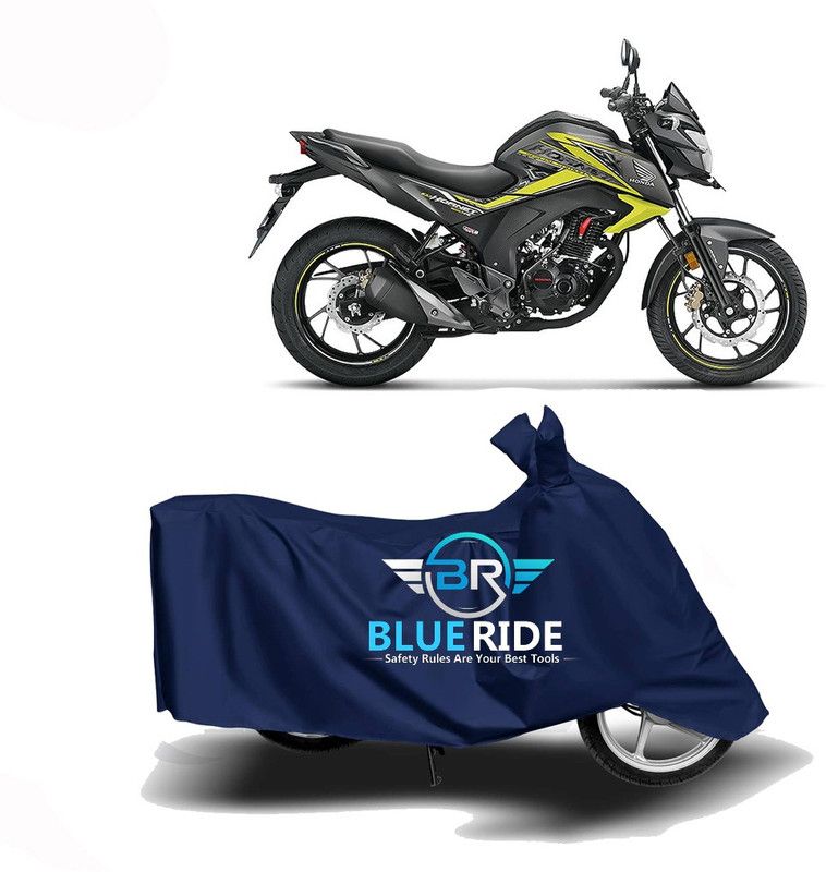 BLUERIDE Two Wheeler Cover for Honda  (CB Hornet 160R, Blue)