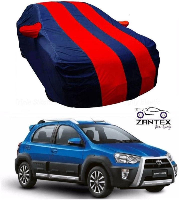 ZANTEX Car Cover For Toyota Etios Cross (With Mirror Pockets)  (Blue, Red)