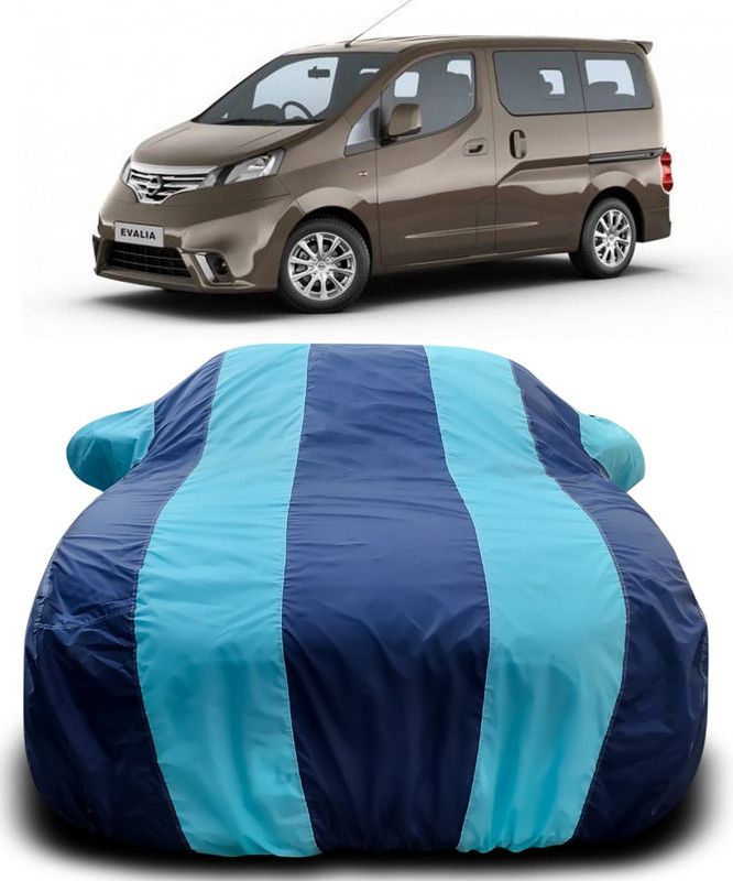 Elegance Car Cover For Nissan Evalia (With Mirror Pockets)  (Blue, Blue)