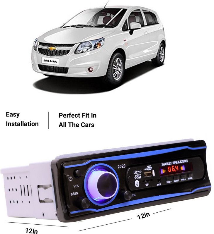 EverLand Blue Stereo-999 BLUETOOTH/USB/SD/AUX/FM/MP3 (BLUE & Black)-0-95 Car Stereo  (Single Din)