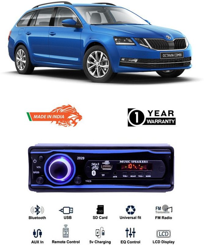 Purpleheart Blue 2029 USB/AUX/SD/BLUETOOTH/FM/MP3 BOOM MASTER STANDARD-PP490 Car Stereo  (Single Din)