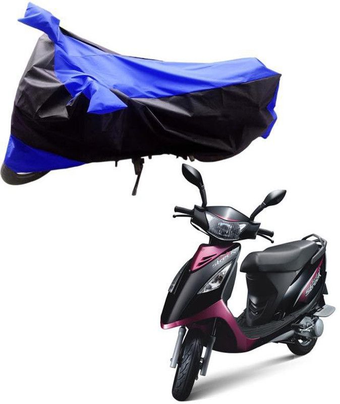 Purpleheart Two Wheeler Cover for TVS  (Streek, Black, Blue)