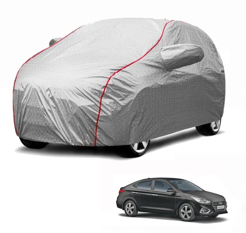 BLUERIDE Car Cover For Hyundai Tucson (With Mirror Pockets)  (Silver)