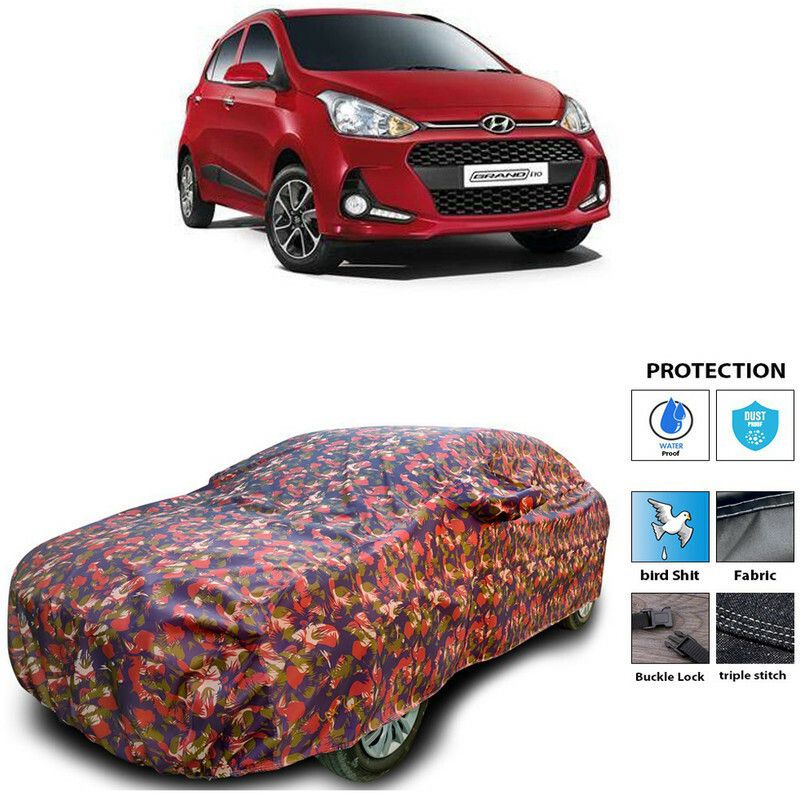 Ascension Car Cover For Hyundai Grand i10 (With Mirror Pockets)  (Multicolor)