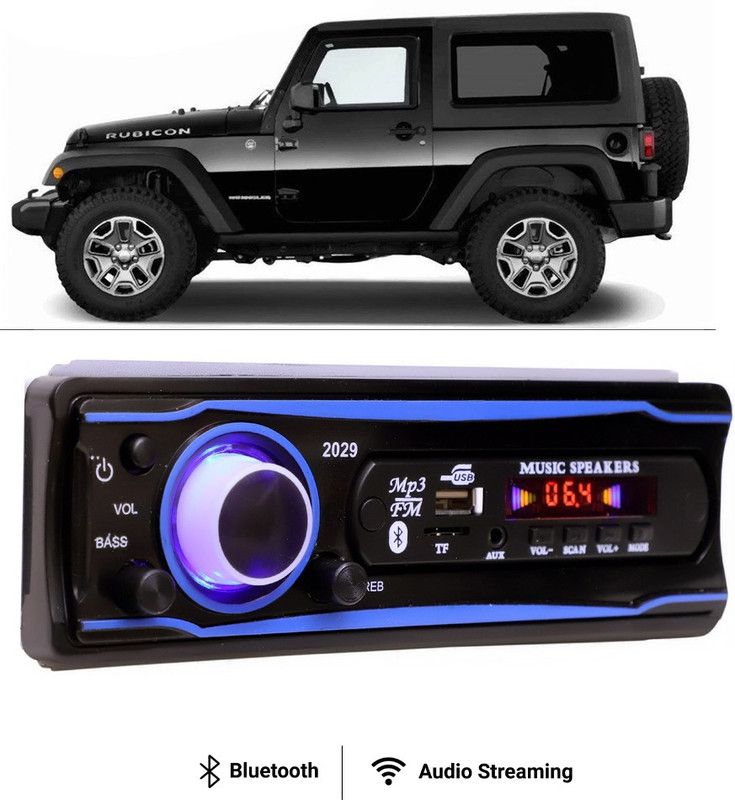 Purpleheart Blue Stereo-999 BLUETOOTH/USB/SD/AUX/FM/MP3 (BLUE & Black)P-278 Car Stereo  (Single Din)