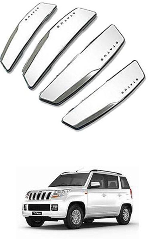 APICAL Plastic Car Door Guard  (White, Pack of 4, Mahindra, Universal For Car)
