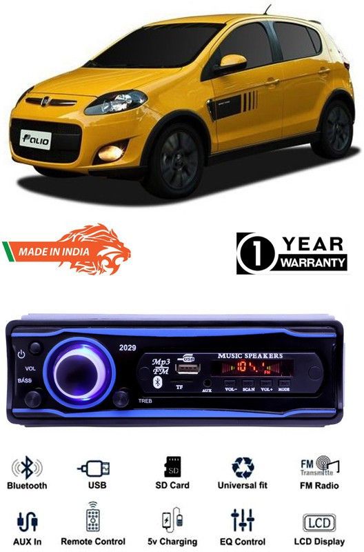 Bluedrum Blue 2029 USB/AUX/SD/BLUETOOTH/FM/MP3 BOOM MASTER STANDARD- B-D113 Car Stereo  (Single Din)