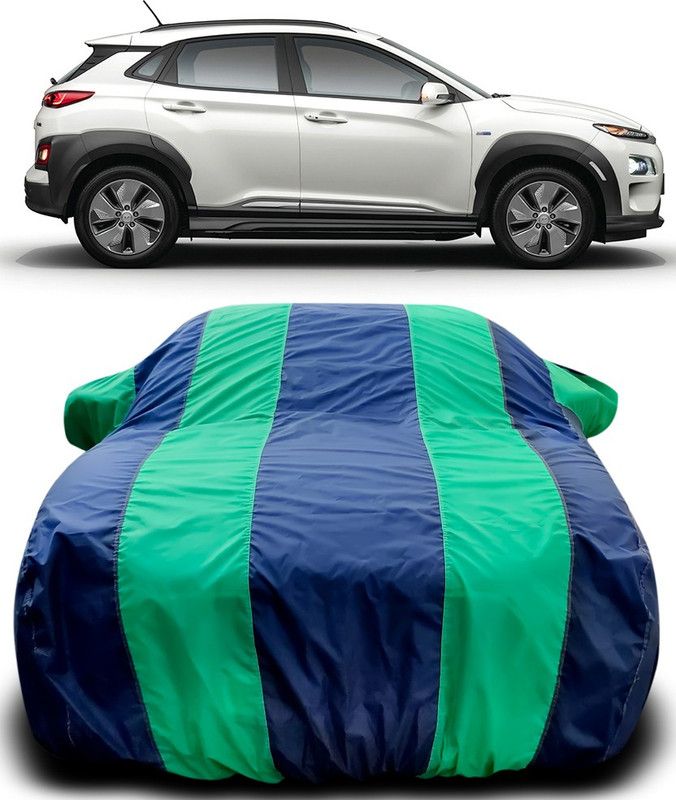 NUMBOR ONE Car Cover For Hyundai Kona (With Mirror Pockets)  (Blue, Green)