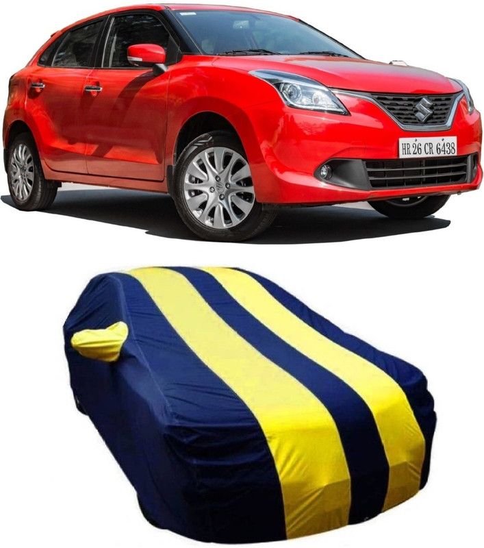 NEXTON Car Cover For Maruti Suzuki Baleno (With Mirror Pockets)  (Blue, Yellow)