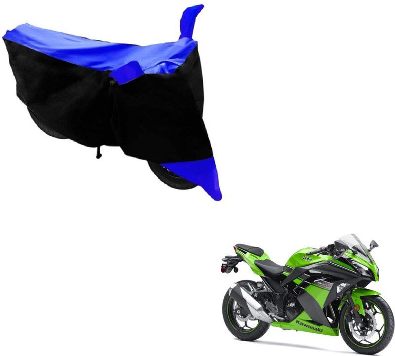 AUTYLE Two Wheeler Cover for Kawasaki  (Ninja, Black, Blue)