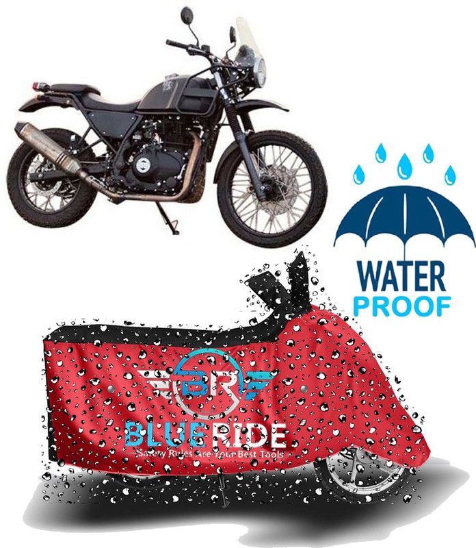 BLUERIDE Two Wheeler Cover for Royal Enfield  (Himalayan, Red, Black)