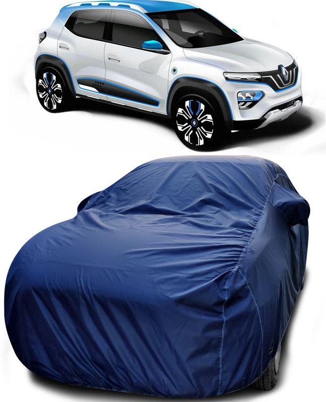 Dvis Car Cover For Renault Kwid EV (With Mirror Pockets)  (Blue)