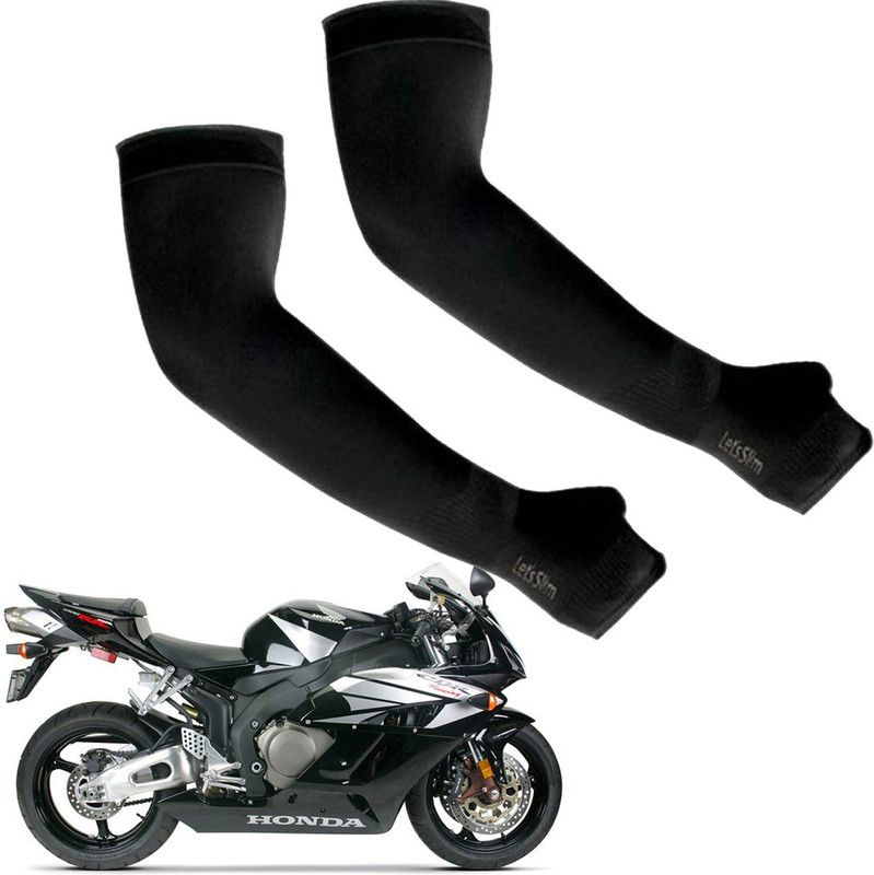 AK Art Cotton Arm Sleeve For Men & Women  (XL, Black)