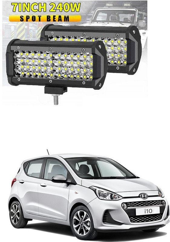 PRTEK Fog Light/Led bar/Work Light White 240 Watts 2pcs Universal Fitting Bikes and Cars 80 Headlight, Fog Lamp Car LED for Hyundai (12 V, 12 W)  (i10, Pack of 2)
