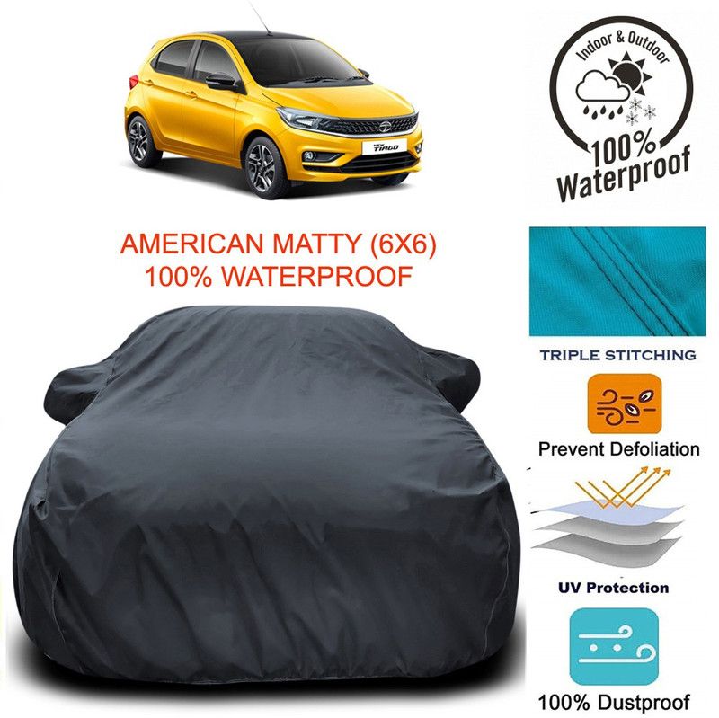 Dvis Car Cover For Tata Tiago Facelift (With Mirror Pockets)  (Grey)