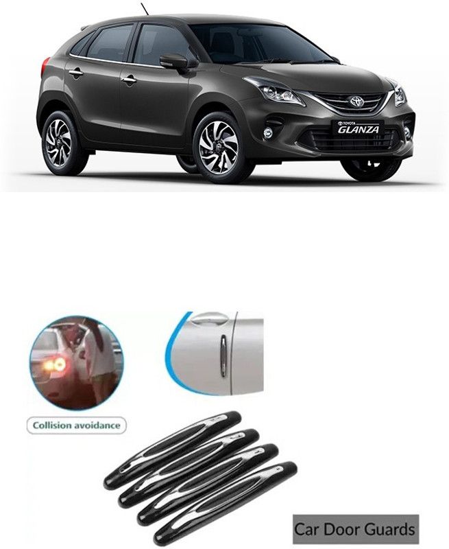 Accessorique Plastic Car Door Guard  (Black, Pack of 4, Toyota, Universal For Car)