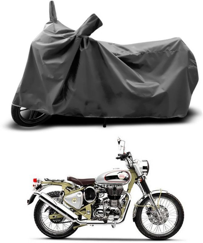Rhtdmm Waterproof Two Wheeler Cover for Royal Enfield  (Bullet Trials 500, Grey)