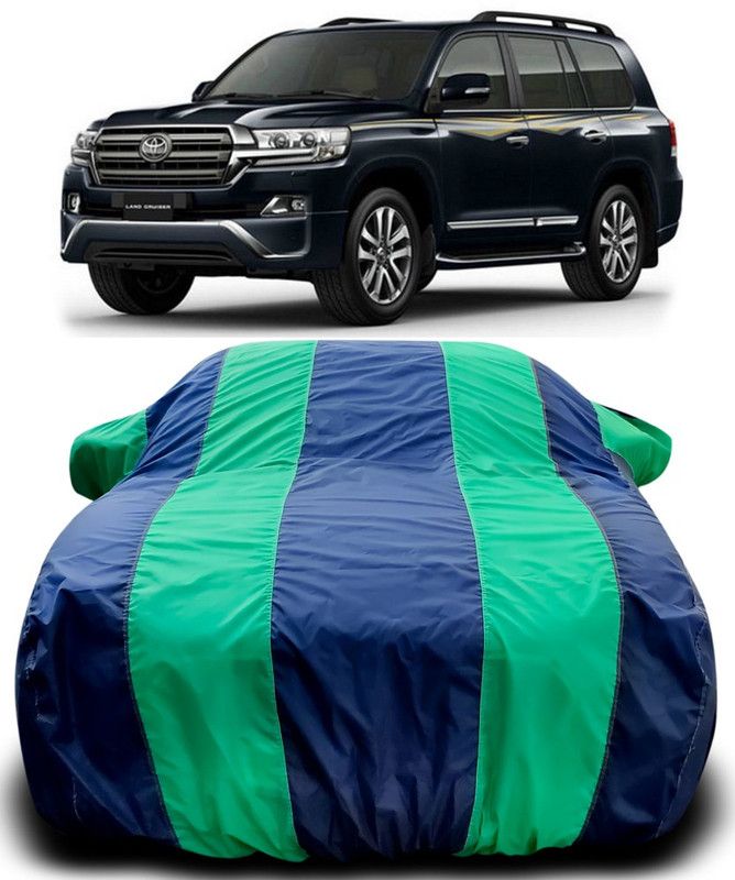 MoTRoX Car Cover For Toyota Land Cruiser (With Mirror Pockets)  (Blue, Green)