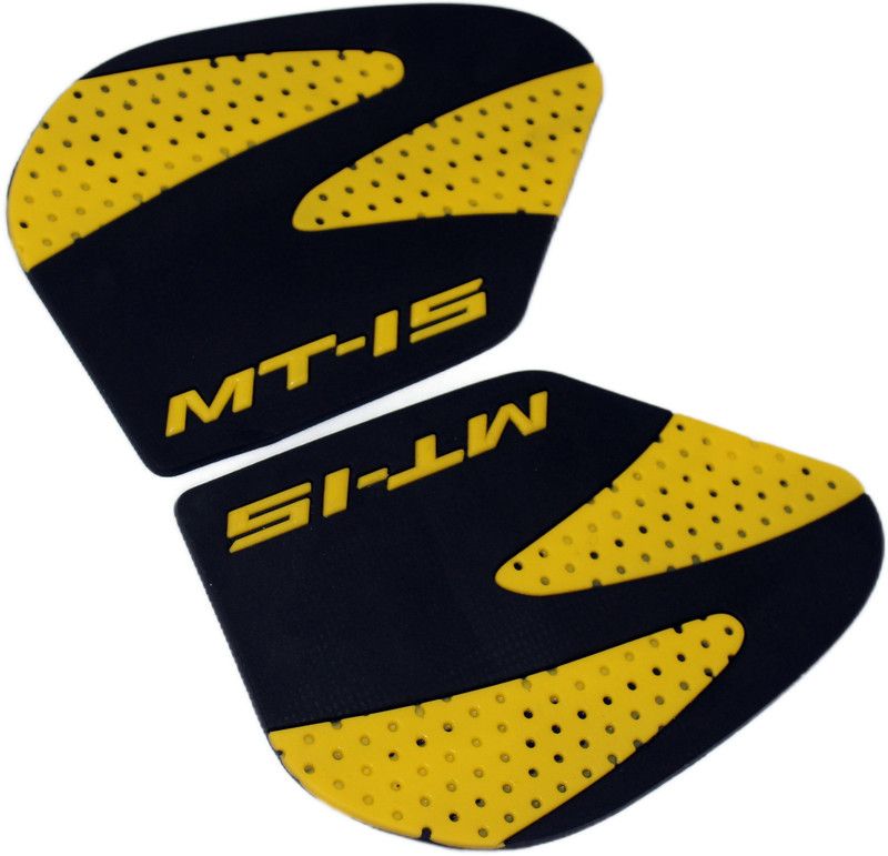 OBEROI'S TRADERS MT-15 Anti Slip Silicone Thai Pad Water Resistant Yellow Stickers Bike Tank Pad