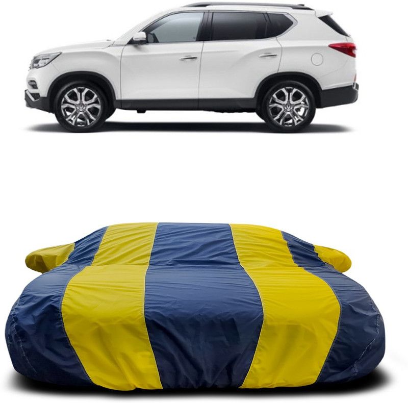 Ascension Car Cover For Mahindra XUV400 (With Mirror Pockets)  (Yellow, Blue)