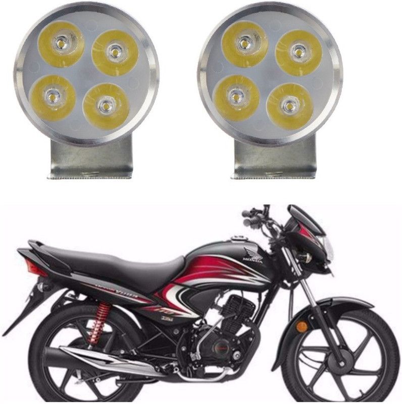 Auto Garh ROUND 4 LED BULB FOG HEADLIGHT FOR Dream Yuga Parking Light, License Plate Light, Brake Light, Headlight, Indicator Light Motorbike LED for Honda (12 V, 55 W)  (Dream Yuga, Pack of 2)