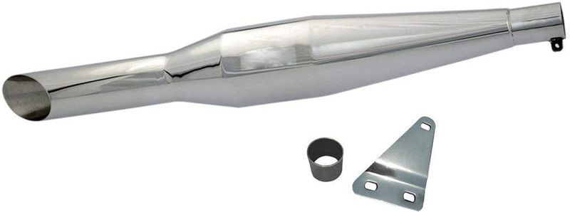 Dhe Best Red rooster/Redrooster Full Chrome Glasswool/Filter Exhaust Silencer Royal Enfield Twin Royal Enfield Twin Full Exhaust System  (Mild Steel)