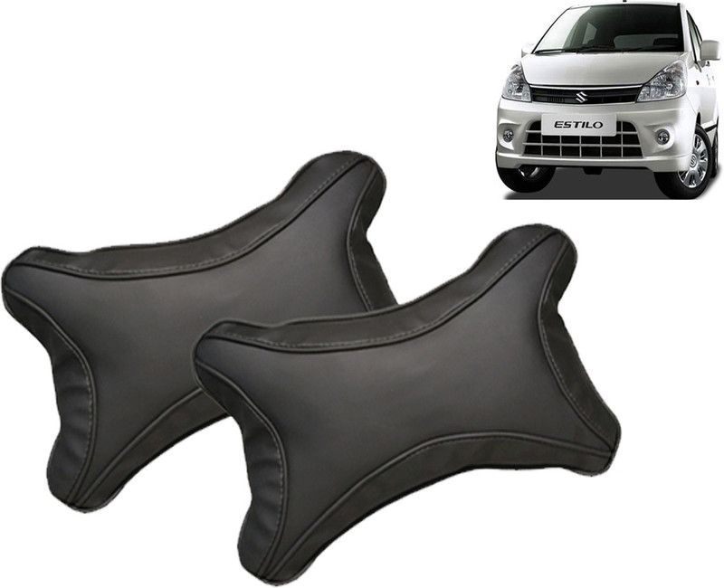 Ehouseall Store Black Leatherite Car Pillow Cushion for Maruti Suzuki  (Rectangular, Pack of 1)