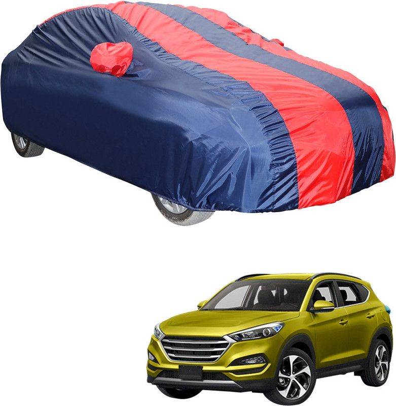AutoFurnish Car Cover For Hyundai Tucson (With Mirror Pockets)  (Red, Blue)