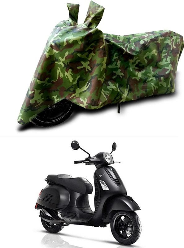 SEBOMGO Waterproof Two Wheeler Cover for Vespa  (Green, Multicolor)