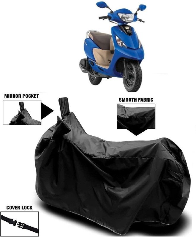 AutoFave Two Wheeler Cover for TVS  (Zest 110, Black)