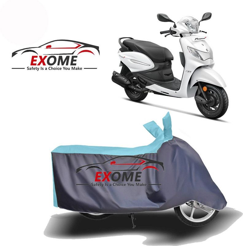 EXOME Two Wheeler Cover for Hero  (Pleasure+ 110, Blue, Grey)