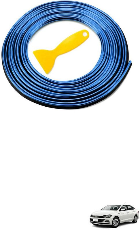 PRTEK Plastic Car Door Guard  (Blue, Pack of 1, Volkswagen, Universal For Car)