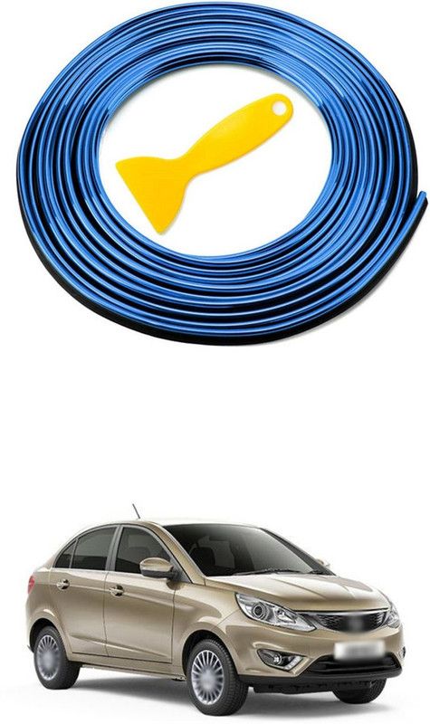 PRTEK Plastic Car Door Guard  (Blue, Pack of 1, Tata, Zest)