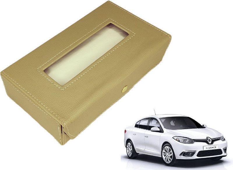 MOCKHE Basic-Beige Tissue Box Leatherette-318 Vehicle Tissue Dispenser  (Beige)