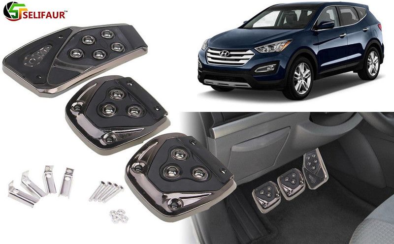 Selifaur B3B135 - 3 Pcs Black Non-Slip Manual Car Pedals kit Pad Covers Set Car Pedal