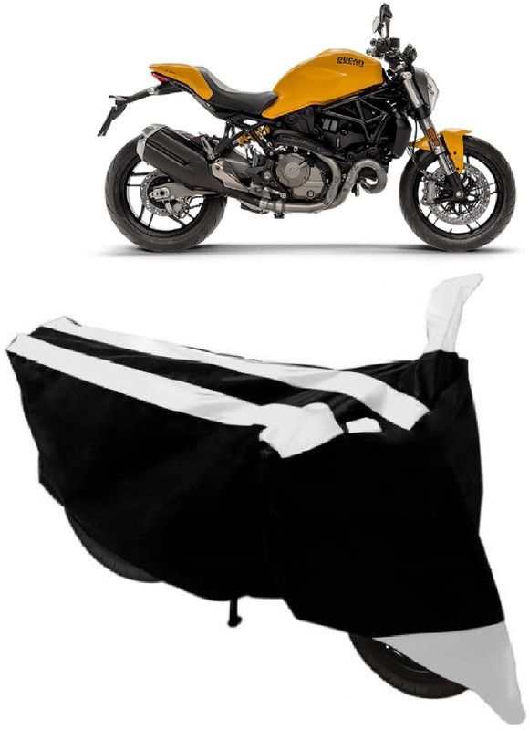 Elegance Two Wheeler Cover for Ducati  (Monster 82, White, Black)
