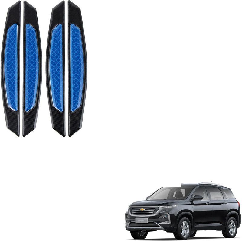 SEMAPHORE Plastic Car Door Guard  (Black, Blue, Pack of 4, Chevrolet, Captiva)