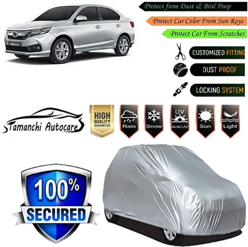 Tamanchi Autocare Car Cover For Honda Amaze  (Silver)