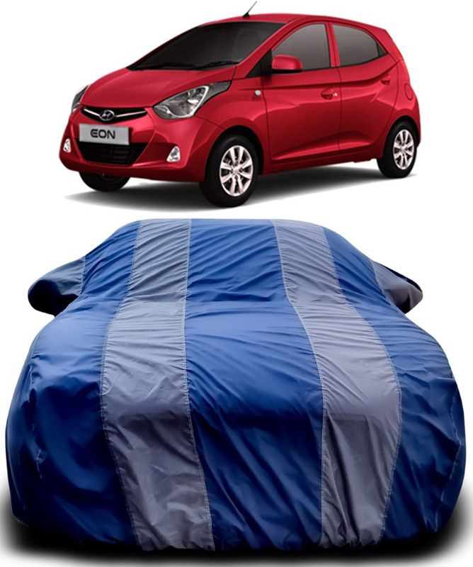 ARN Car Cover For Hyundai Eon (With Mirror Pockets)  (Blue, Grey)