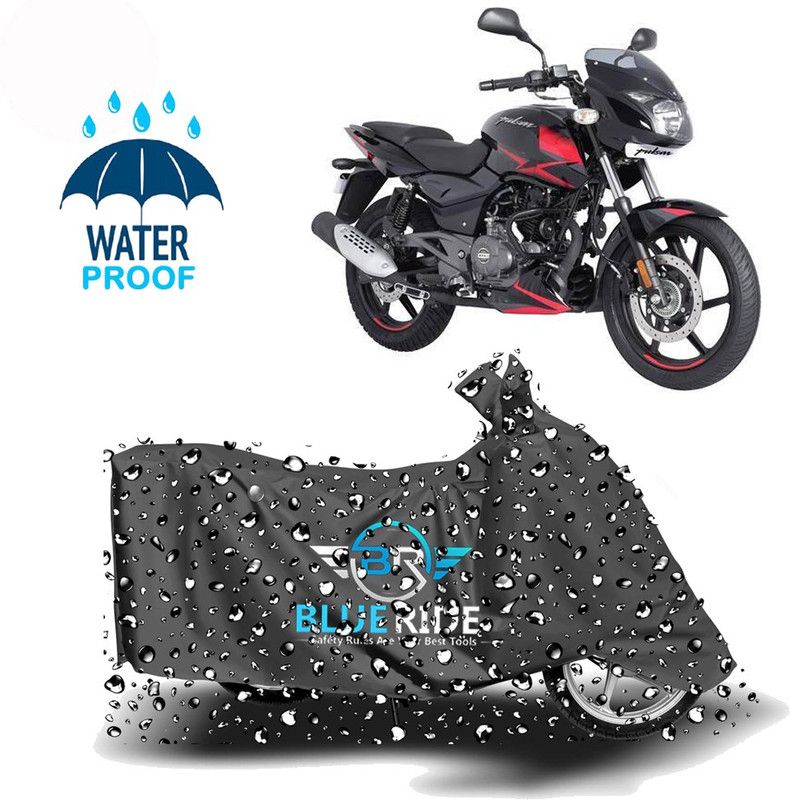 BLUERIDE Two Wheeler Cover for Bajaj  (Pulsar AS 150, Grey)