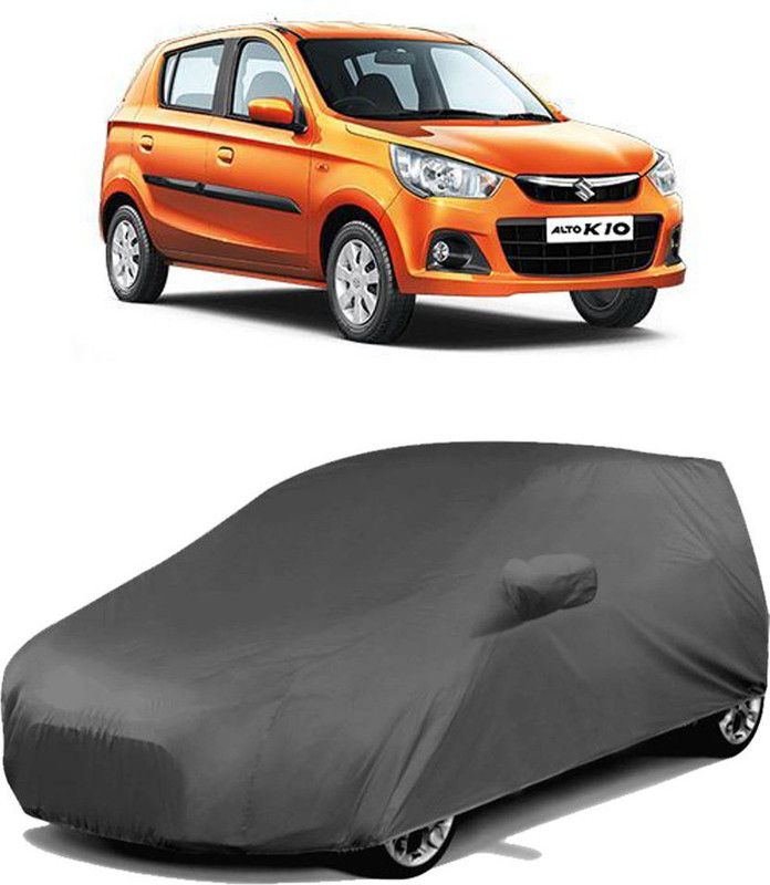 Decorzy Car Cover For Maruti Suzuki Alto K10 (With Mirror Pockets)  (Grey)