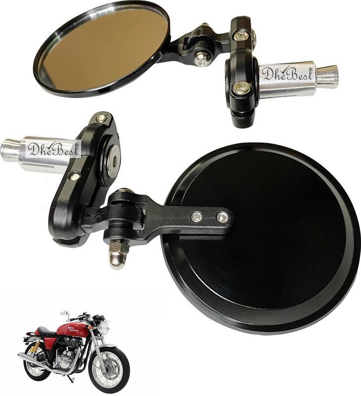 Dhe Best Manual Rear View Mirror For Royal Enfield Continental GT  (Left, Right)