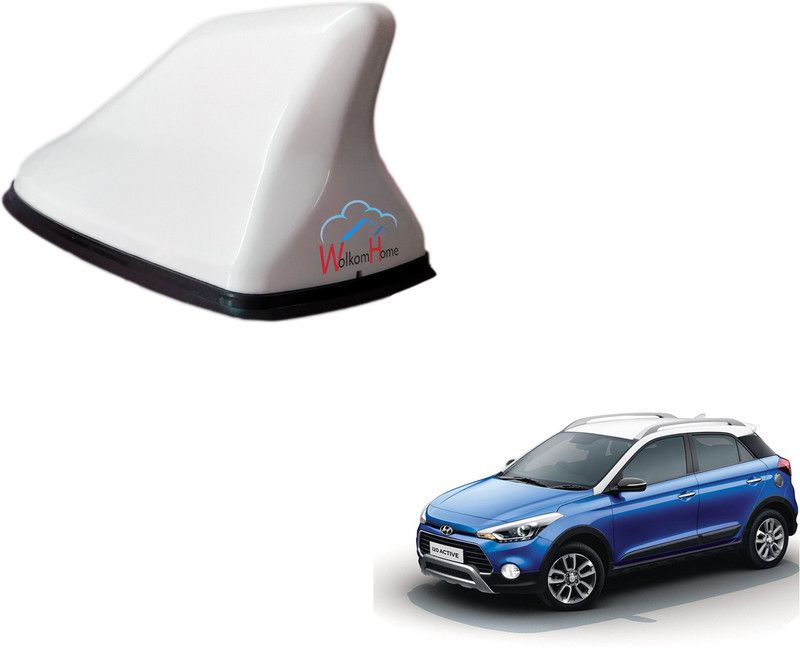 WolkomHome High performance Shark Fin Antenna White color Car FM Radio Signal Aerials for i20active Shark_Fin_White_H_i20active Satellite Vehicle Antenna