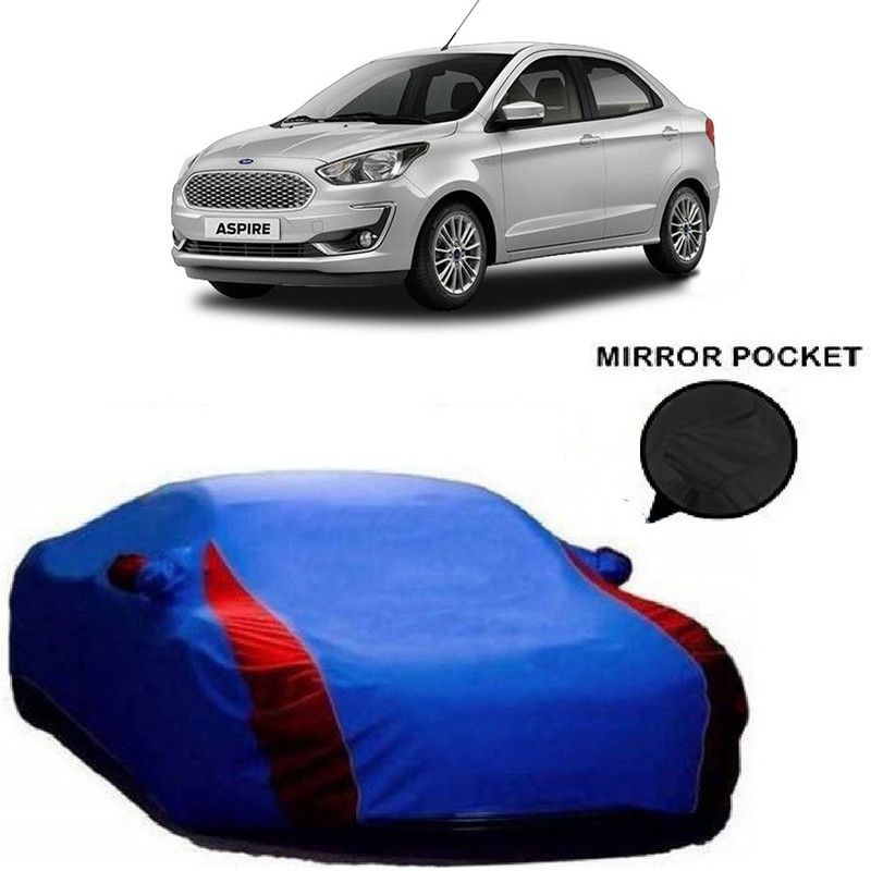 Ascension Car Cover For Ford Aspire (With Mirror Pockets)  (Blue)