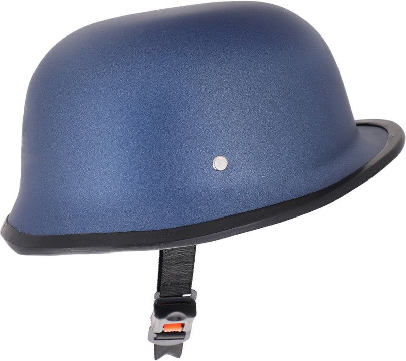 Sage Square Retro Style Two Wheeler Helmet, World War Inspire for Mens, Womens Motorbike Helmet  (Blue Glossy)