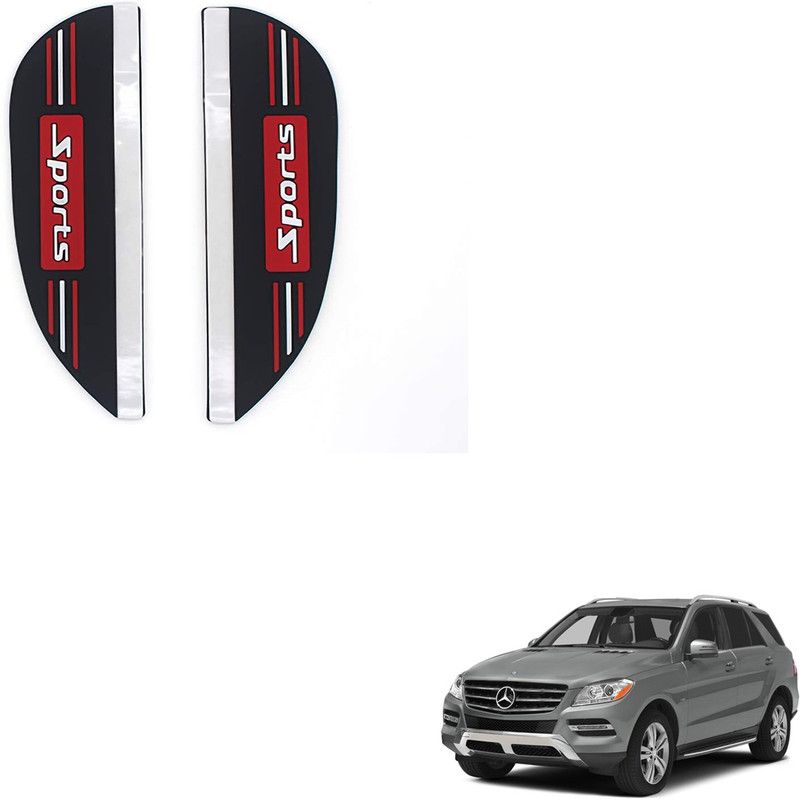 SEMAPHORE 2 Pcs Mirror Rain Guard Sports Eyebrow Mercedes Benz M-Class Car Mirror Rain Blocker  (Black, Red)