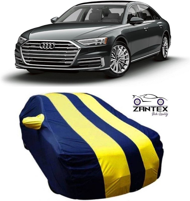 ZANTEX Car Cover For Audi A8 (With Mirror Pockets)  (Blue, Yellow)